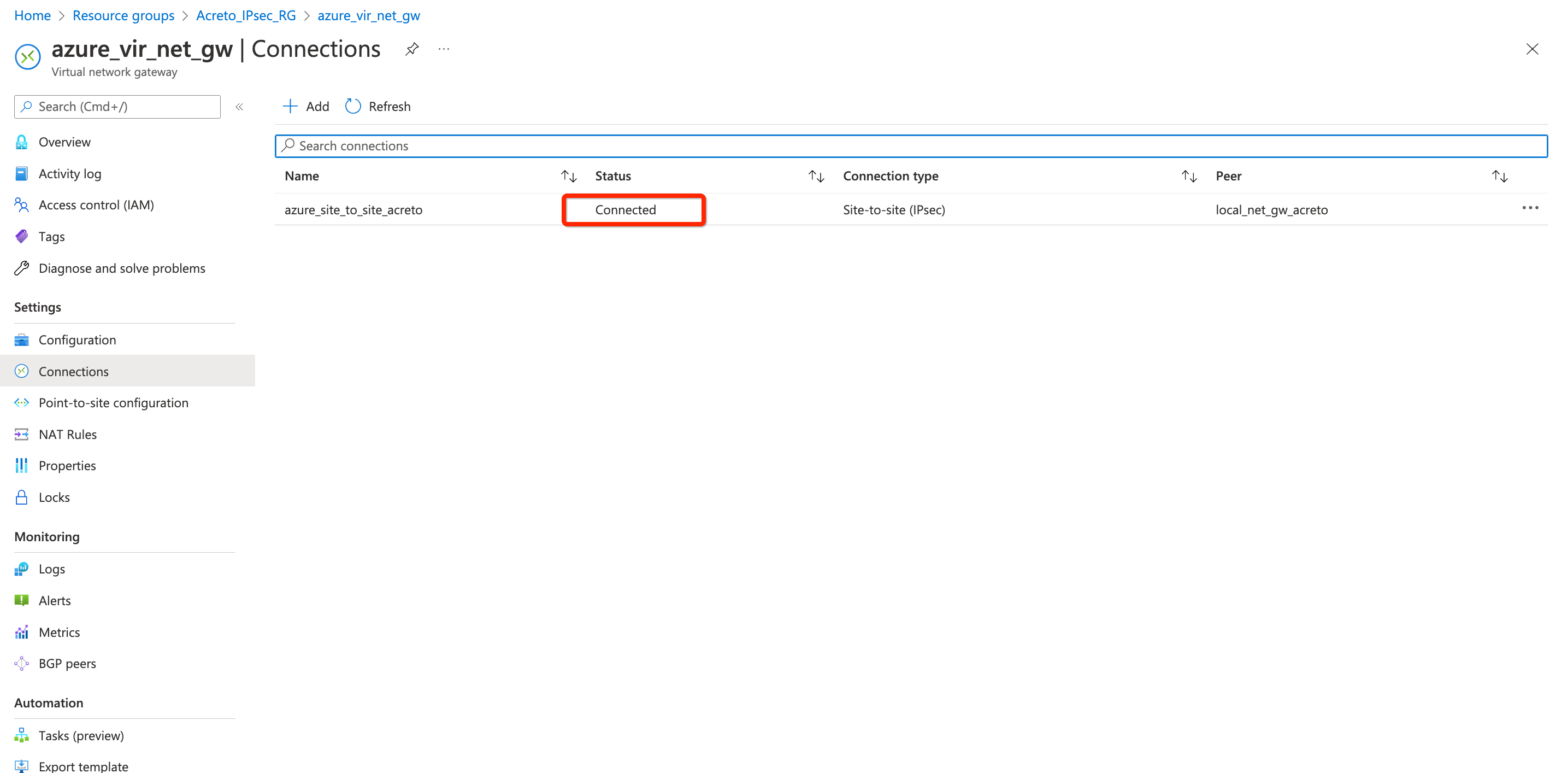IPsec with Azure