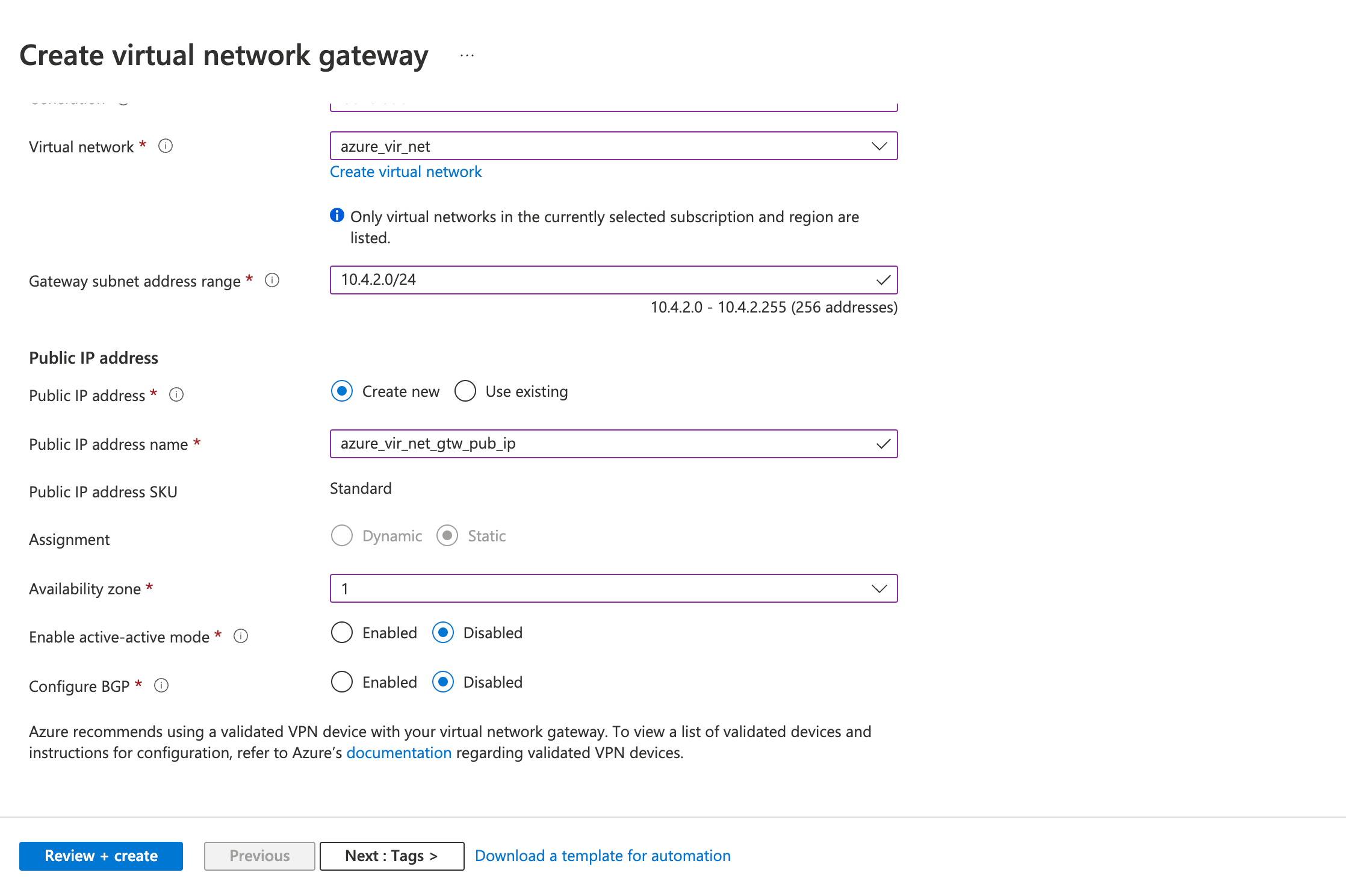 IPsec with Azure