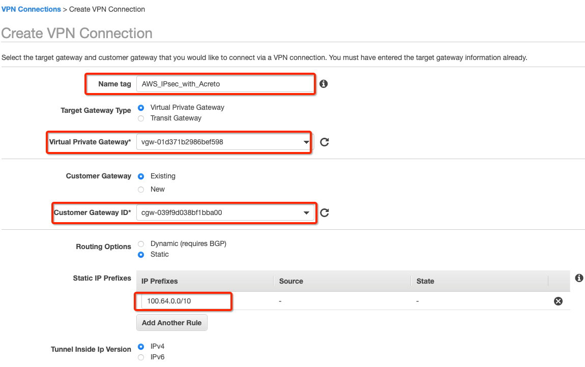 IPsec with AWS