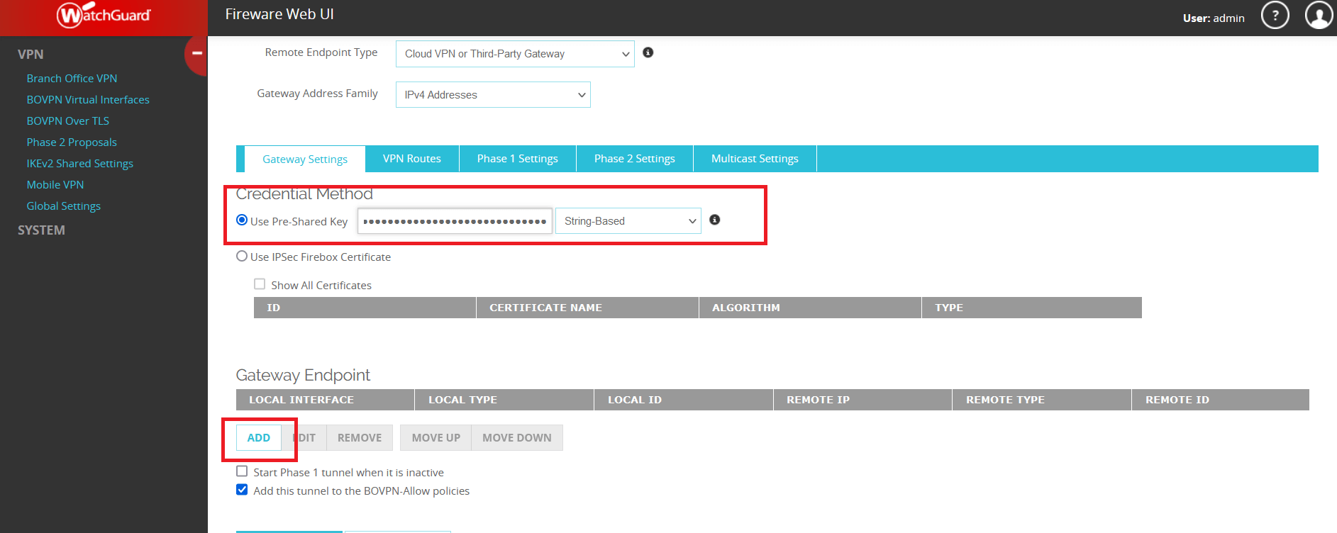 Watchguard - VPN