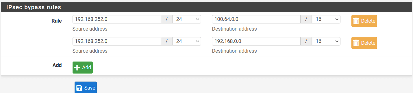 pfSense - ipsec - configuration